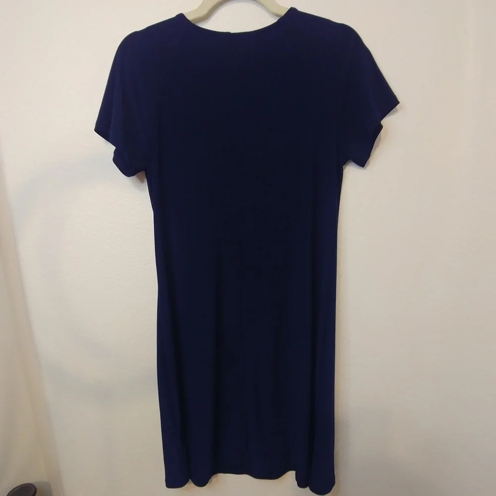 MSK Dress Women's Navy Blue Size S‎ Cap Sleeve Midi Stretch NWT!
